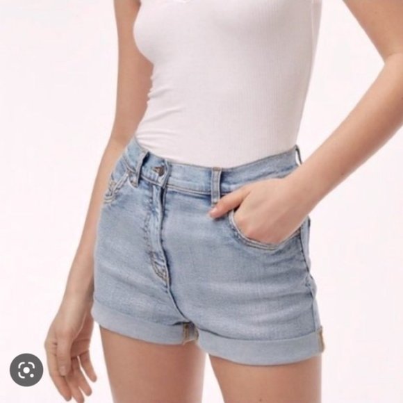Aritzia Wilfred Free Jovovich Denim Shorts Size 4 - Picture 7 of 7